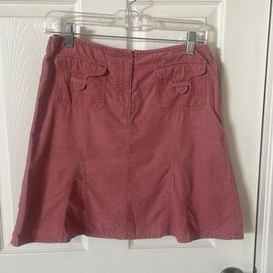 LOFT Pink Corduroy Skirt, 100% cotton. Size 2